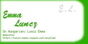 emma luncz business card